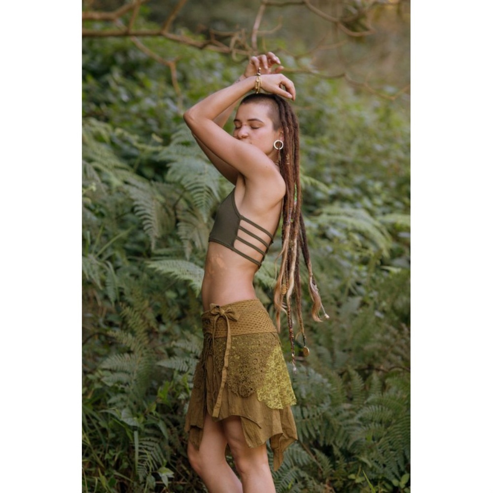 Ashtanga Bra Green Festival Clothing Yoga Bra